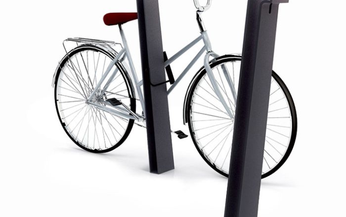 High Rise Rack Bollerd Hi Bollard Bike Rack - All Urban - Group